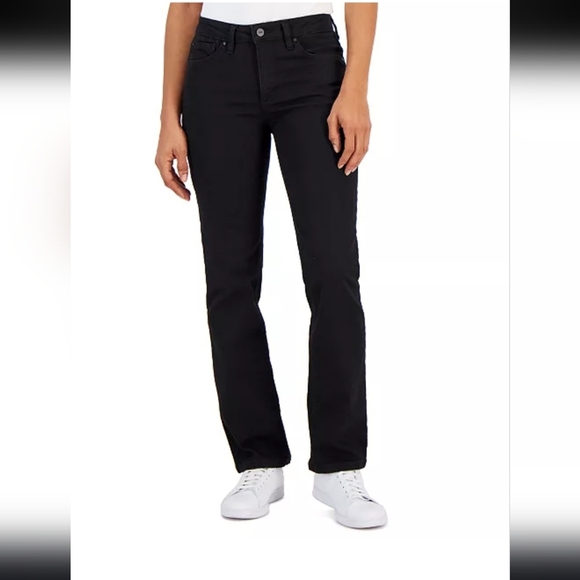 New Tags Jones New York LEXINGTON STRAIGHT LEG Women's Black Jeans Sz 12 WOMENS - Picture 3 of 5